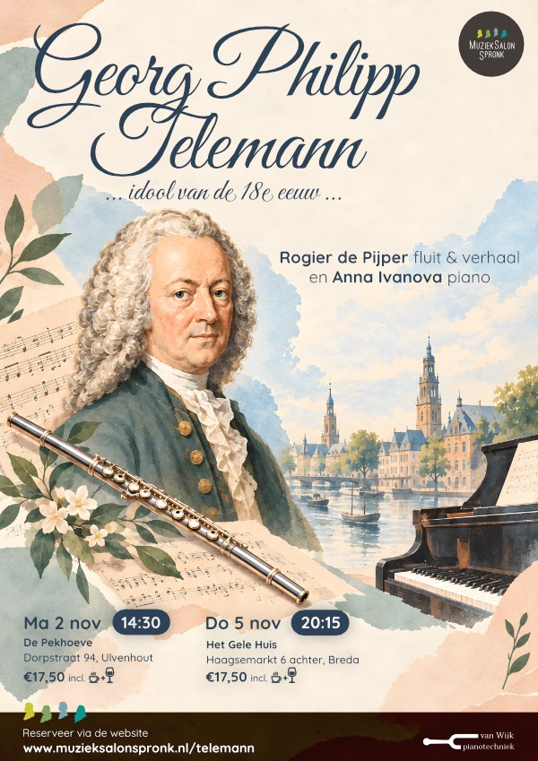 Poster Telemann, idool van de 18e eeuw